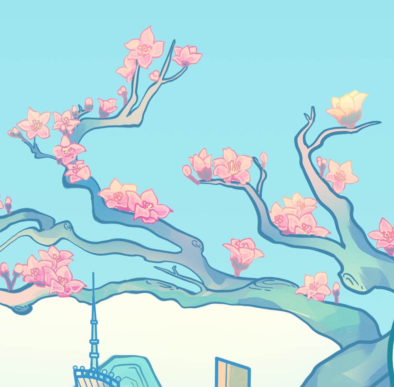 国潮城市插画 广东广州（图ZMzQ1Nzc4MzY0） - 商业插画 - 站酷设计师熵增可乐原创素材 - 站酷ZCOOL
