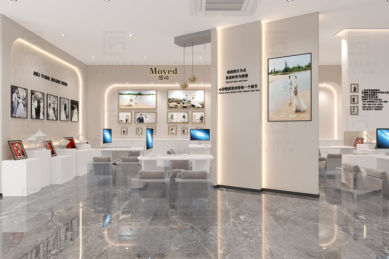 婚纱摄影馆,时尚轻盈的光影秘境