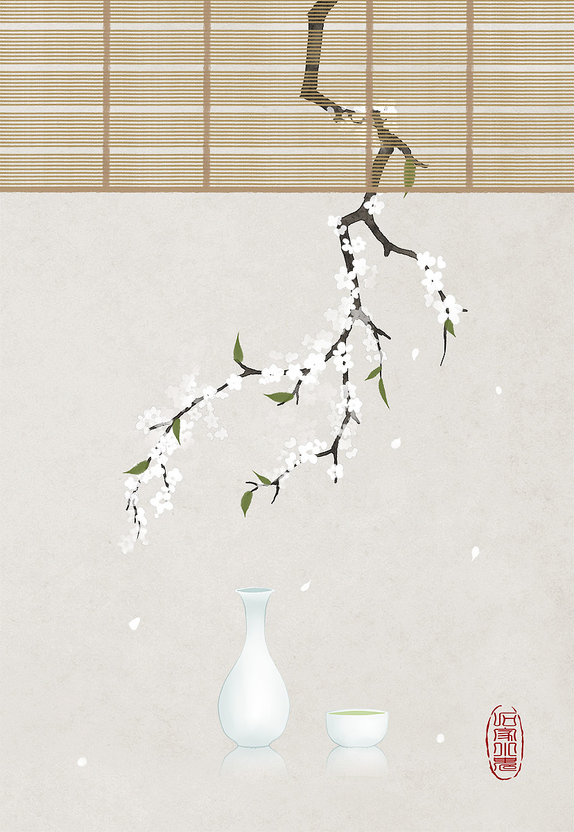 梦回人远许多愁，只在梨花风雨处（图ZMTcwMDg1NTUy） - 创作习作 - 站酷设计师石家小鬼原创素材 - 站酷ZCOOL
