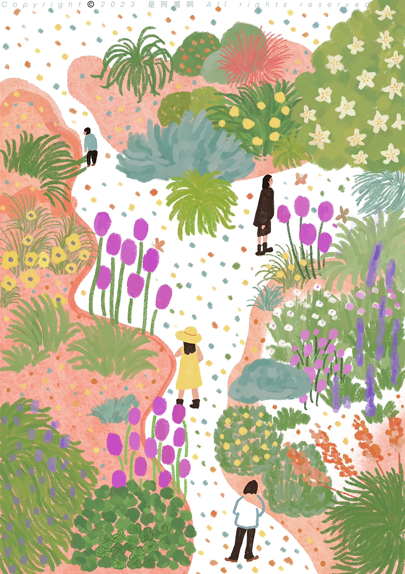 带着画笔逛公园