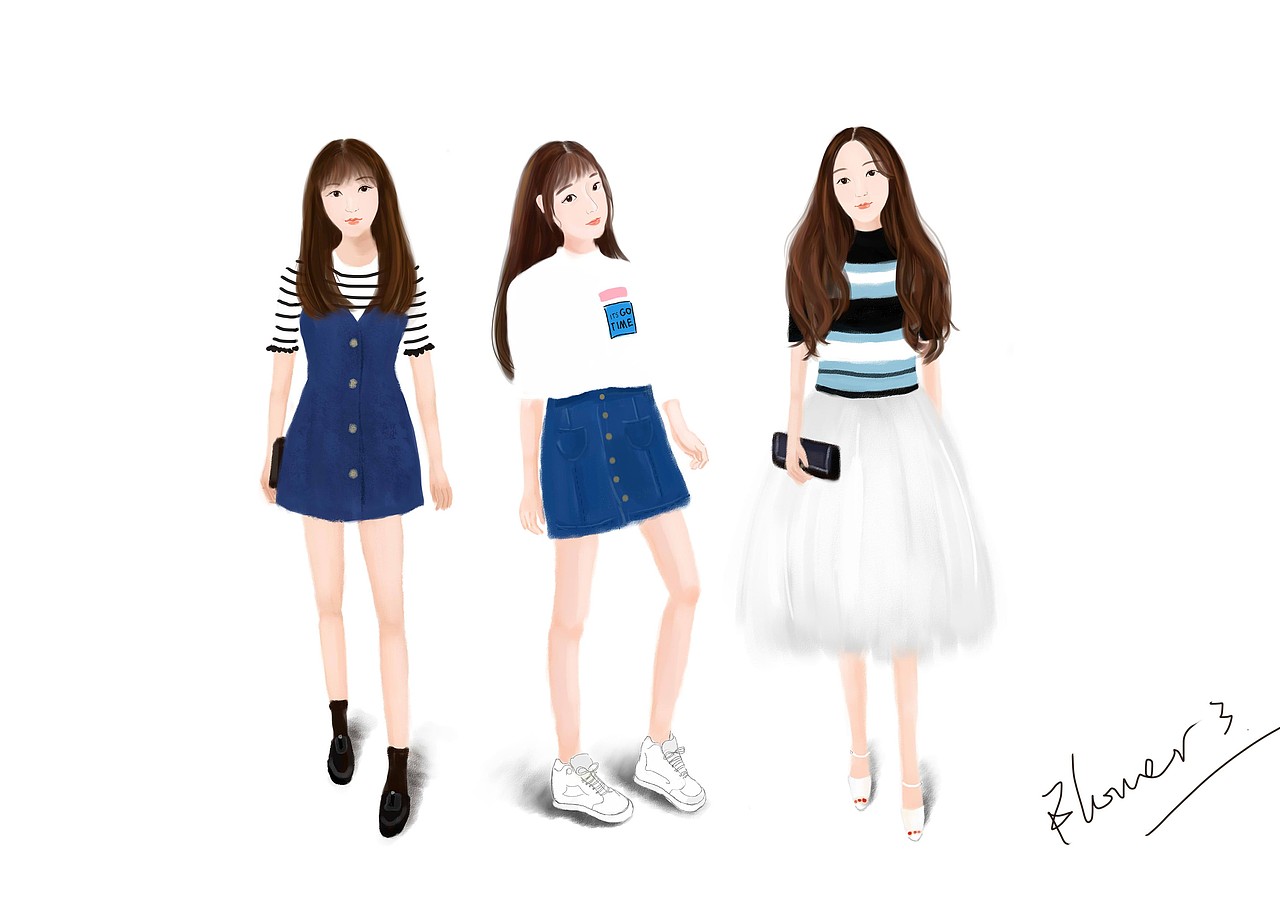 原创人像插画