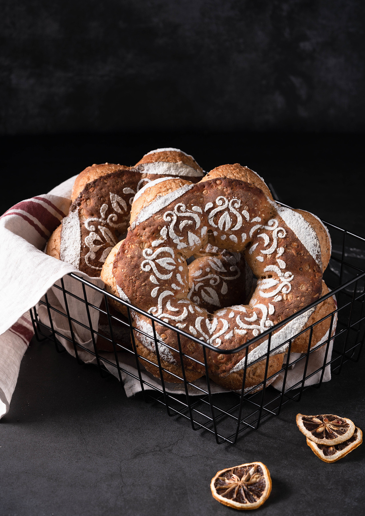 黑全麦面包 美食拍摄