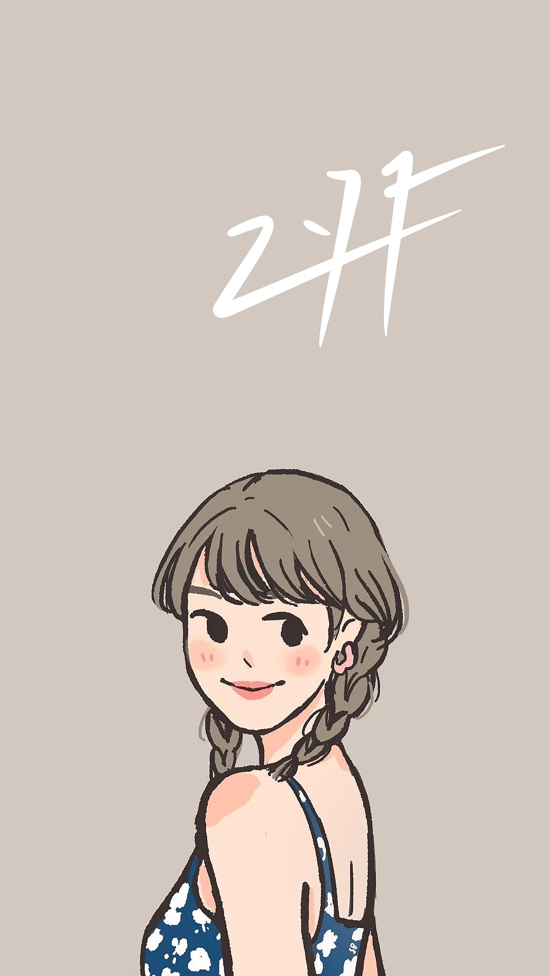涂鸦人物插画屏保
