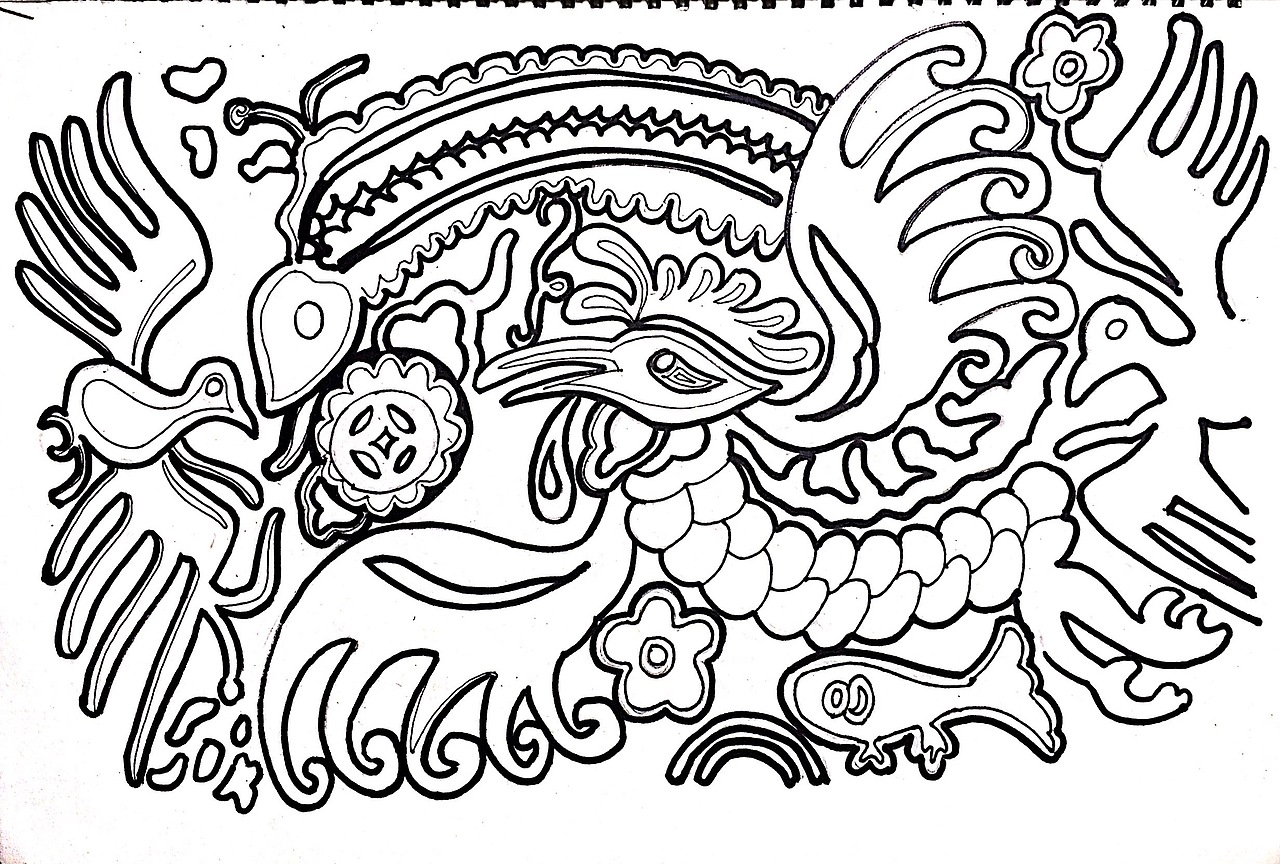 黔东南写生苗绣线条临摹