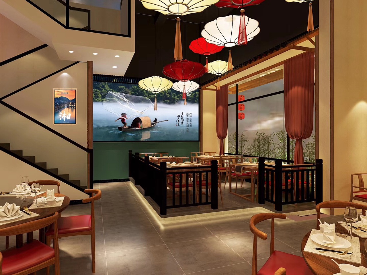 韶山冲主题餐厅|空间|室内设计|谢照贻 - 原创作品 - 站酷 (ZCOOL)
