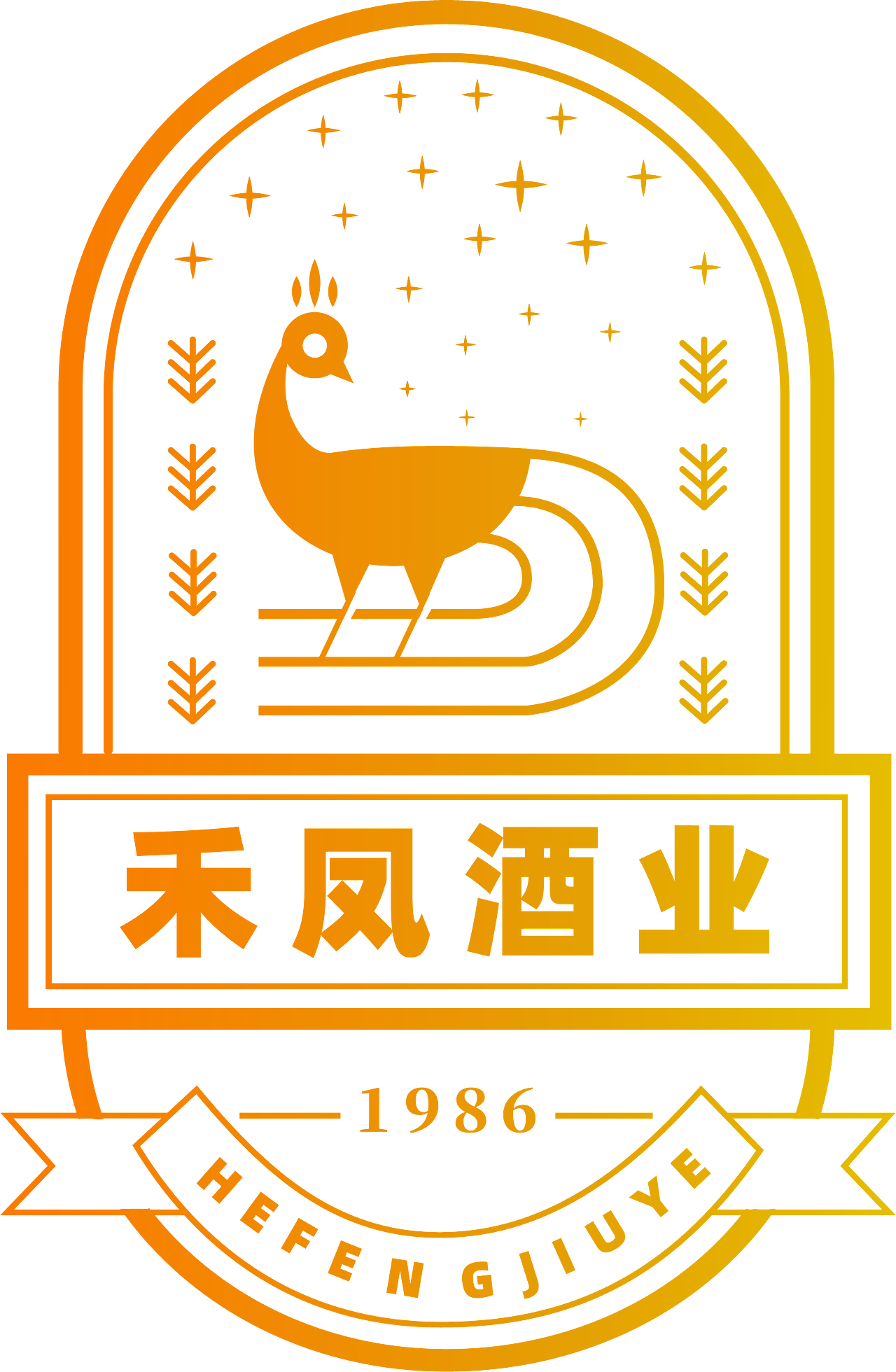 酒类品牌线性logo