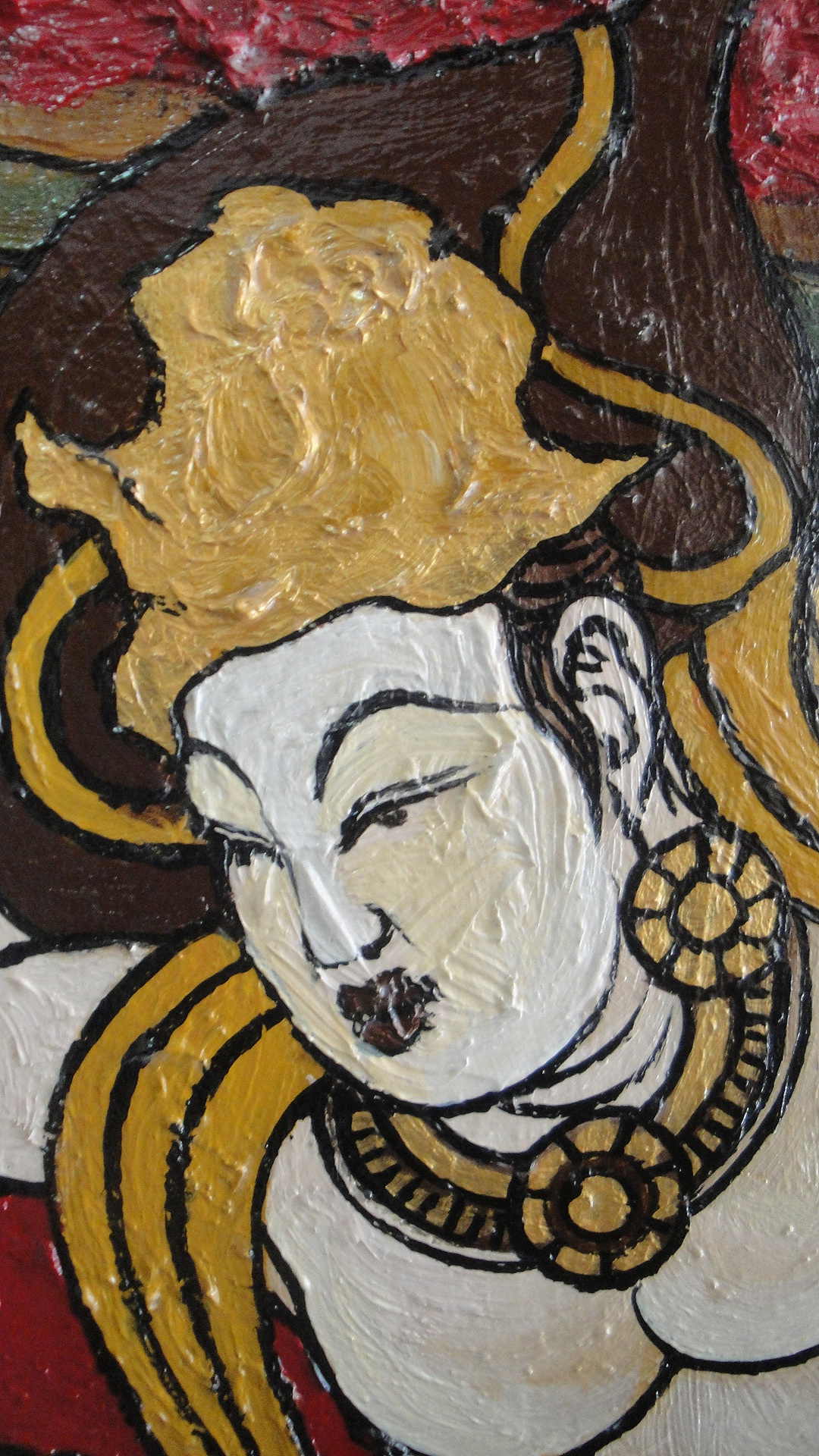 丙烯敦煌反弹琵琶蜀舞a|纯艺术|绘画|元瞻阁萧凇菱 - 原创作品 - 站酷