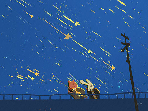 插画合集｜星空下的打工人