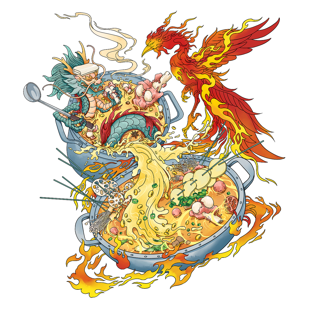 环北火凤凰黄豆龙骨汤烫菜品牌VI设计-贵州贵阳（图ZMzYzNDg4MDI4） - 品牌 - 站酷设计师班尼設計工作室原创素材 - 站酷ZCOOL