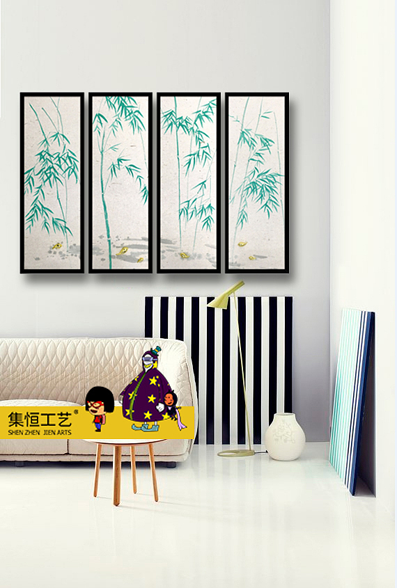 实物画；装饰画、效果图、国画、大堂挂画、饰品、摆件、软装配画、室内设计、整体软装、圆框（图ZNjg2OTEzNDg=） - 实验艺术 - 站酷设计师集恒工艺实物画原创素材 - 站酷ZCOOL