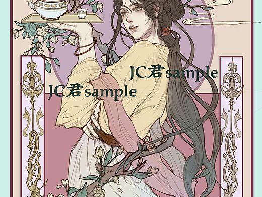 画的茉莉花茶包装图（包装设计期末作业）