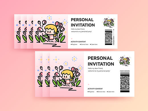 春日邀请卡（个人主页-ZNTg1NTk0OTI=） - 艺术插画 - 站酷设计师圆年小尼多原创素材 - 站酷ZCOOL