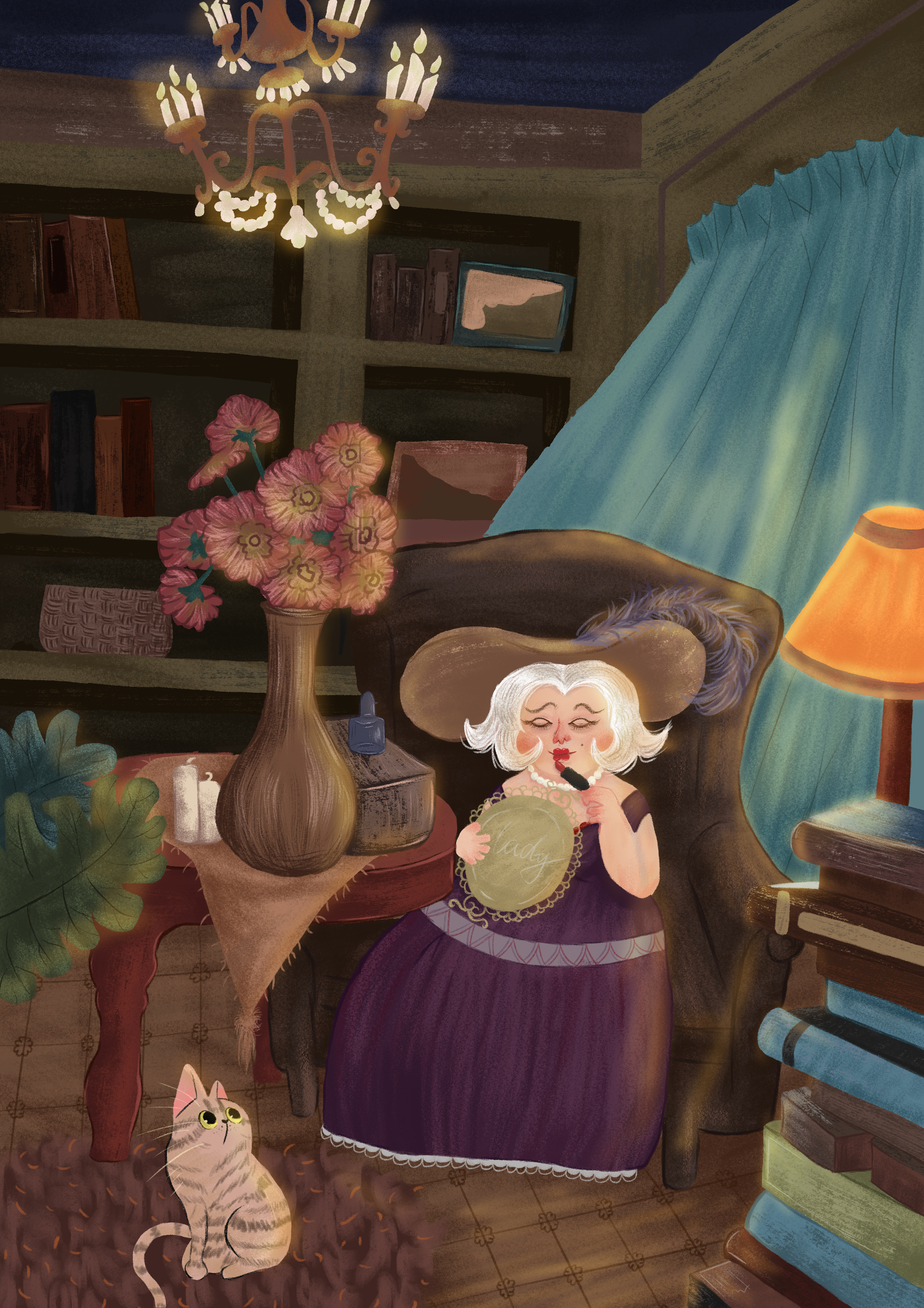 魔镜魔镜你最美丽|插画|创作习作|喵喵喵喵大师 - 原创作品 - 站酷