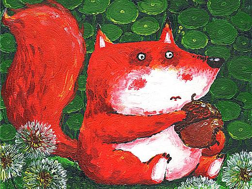 童趣动物插画 鸟 大象 松鼠 斑马 青蛙 兔子 河马 刺猬