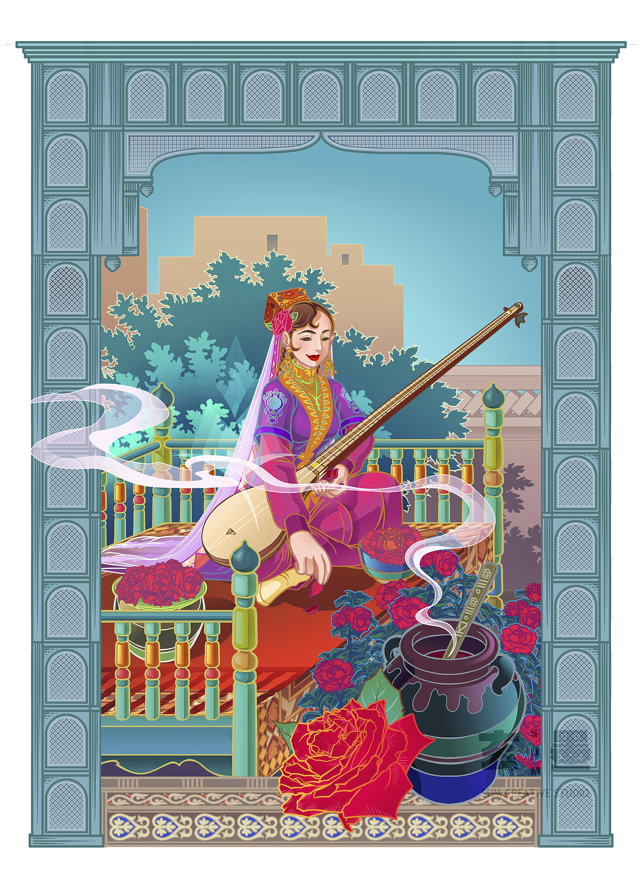 新疆和田玫瑰花酱-新疆特产，礼品首选（图ZMjIyNjY1ODA0） - 商业插画 - 站酷设计师tuteng000001原创素材 - 站酷ZCOOL