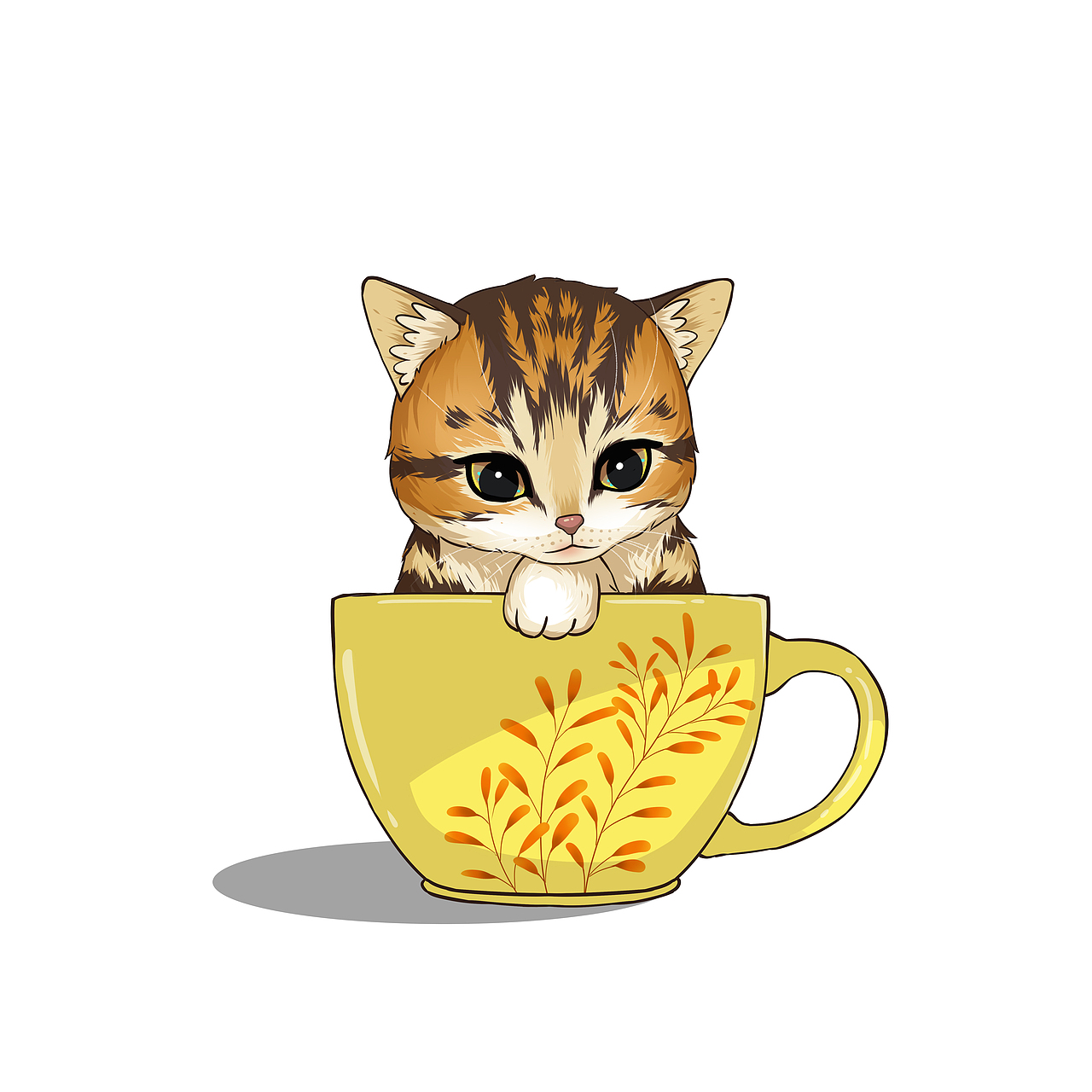 茶杯猫30|插画|商业插画|一个不重复的名12_原创作品-站酷zcool