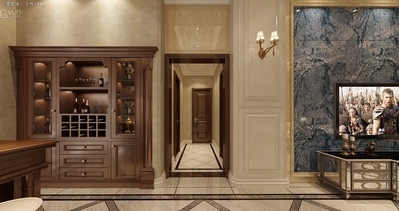 照母山金州苑欧式风格装修效果图-重庆别墅装修公司（图ZMTAyODQxODc2） - 家装设计 - 站酷设计师子平设计home原创素材 - 站酷ZCOOL