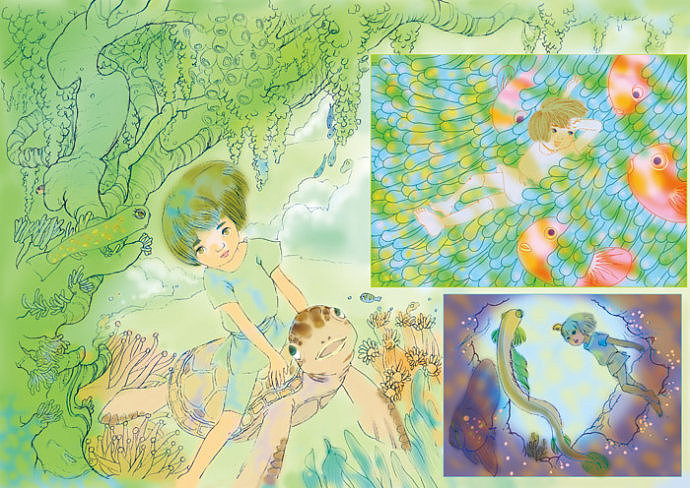 海洋 儿童 儿插 海龟（图ZMzQxODA0MA==） - 商业插画 - 站酷设计师yeyuanyuan7原创素材 - 站酷ZCOOL