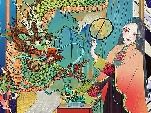 《光时纪》插画系列-国风（个人主页-ZMzA0ODI2NzI=） - 创作习作 - 站酷设计师SharkHunter原创素材 - 站酷ZCOOL