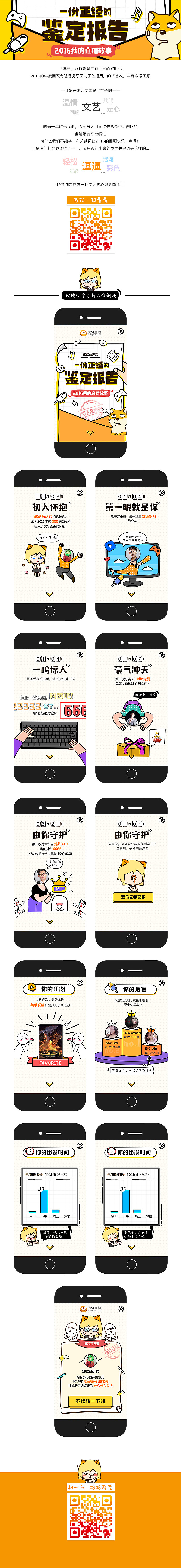 一份正经的鉴定报告－虎牙2016年度回顾H5（图ZNzA3OTc5NzI=） - 移动端网页 - 站酷设计师akiyellow原创素材 - 站酷ZCOOL