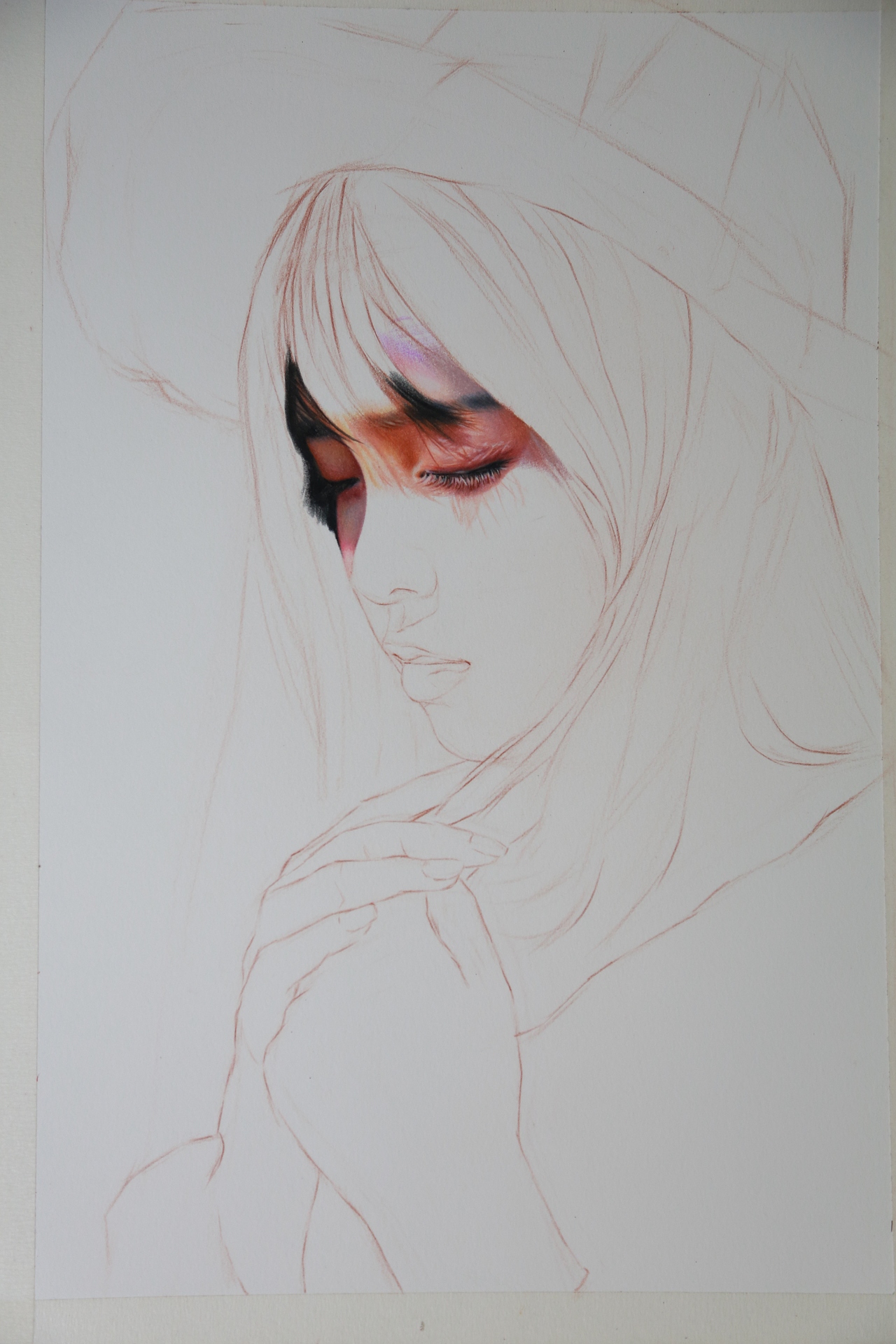 彩铅人物-《暖阳》（内附全程视频）（图ZMTY2NjA1Mjgw） - 绘画 - 站酷设计师丹子何原创素材 - 站酷ZCOOL