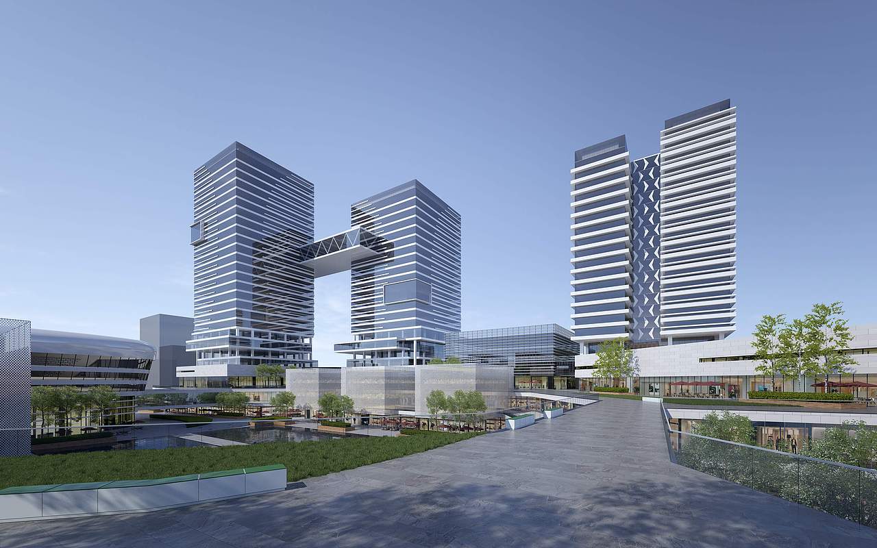 室外鸟瞰透视|空间|建筑设计|爱画图的小姐姐_原创作品-站酷zcool