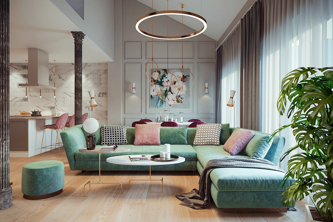 现代多彩住宅设计|空间|家装设计|a秀秀 - 原创作品 - 站酷 (zcool)