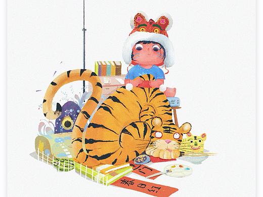 新年贺图插画