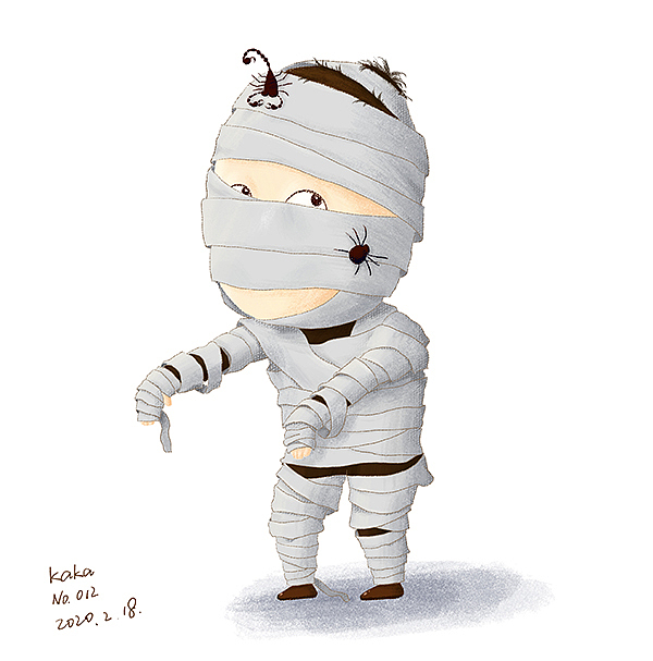 温馨的亲子儿童插画,看书,海边抓鱼,万圣节木乃伊