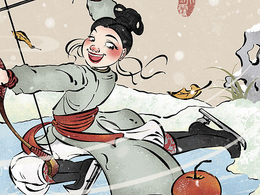 大雪|国风插画