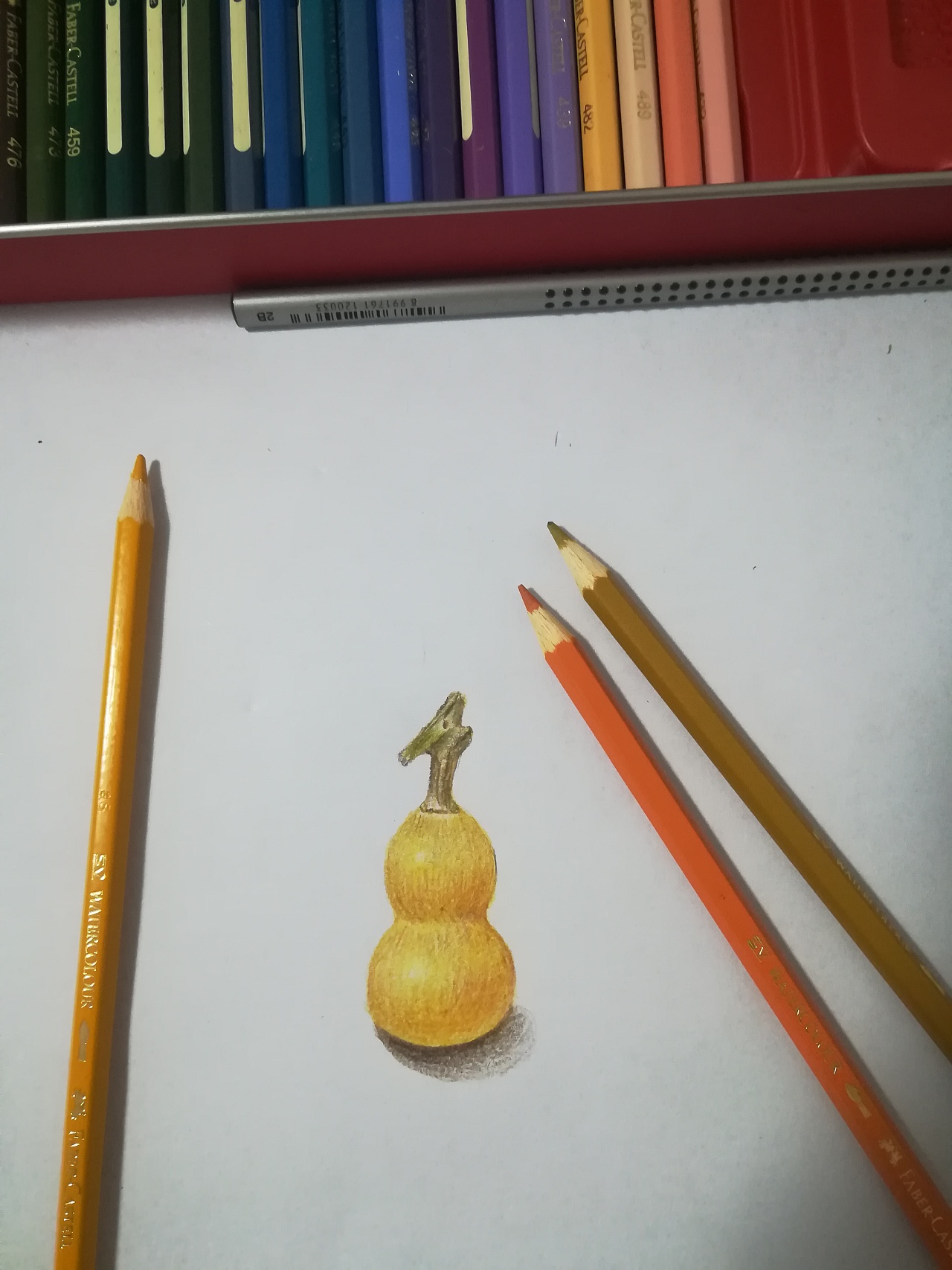 第一次画彩铅,拿小葫芦练练手吧~石家庄 |    