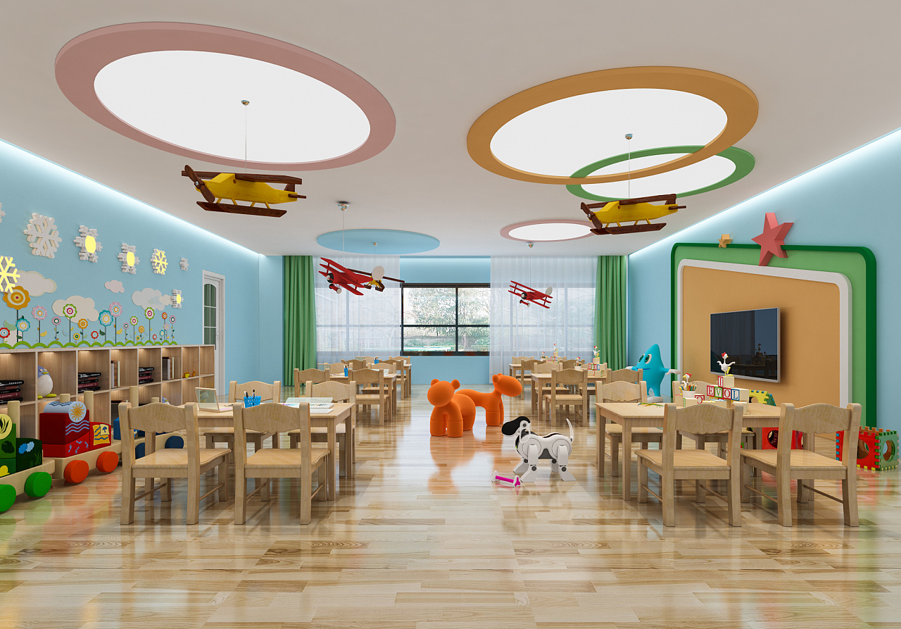 深圳高端幼儿园设计装修色彩搭配_华德装饰设计