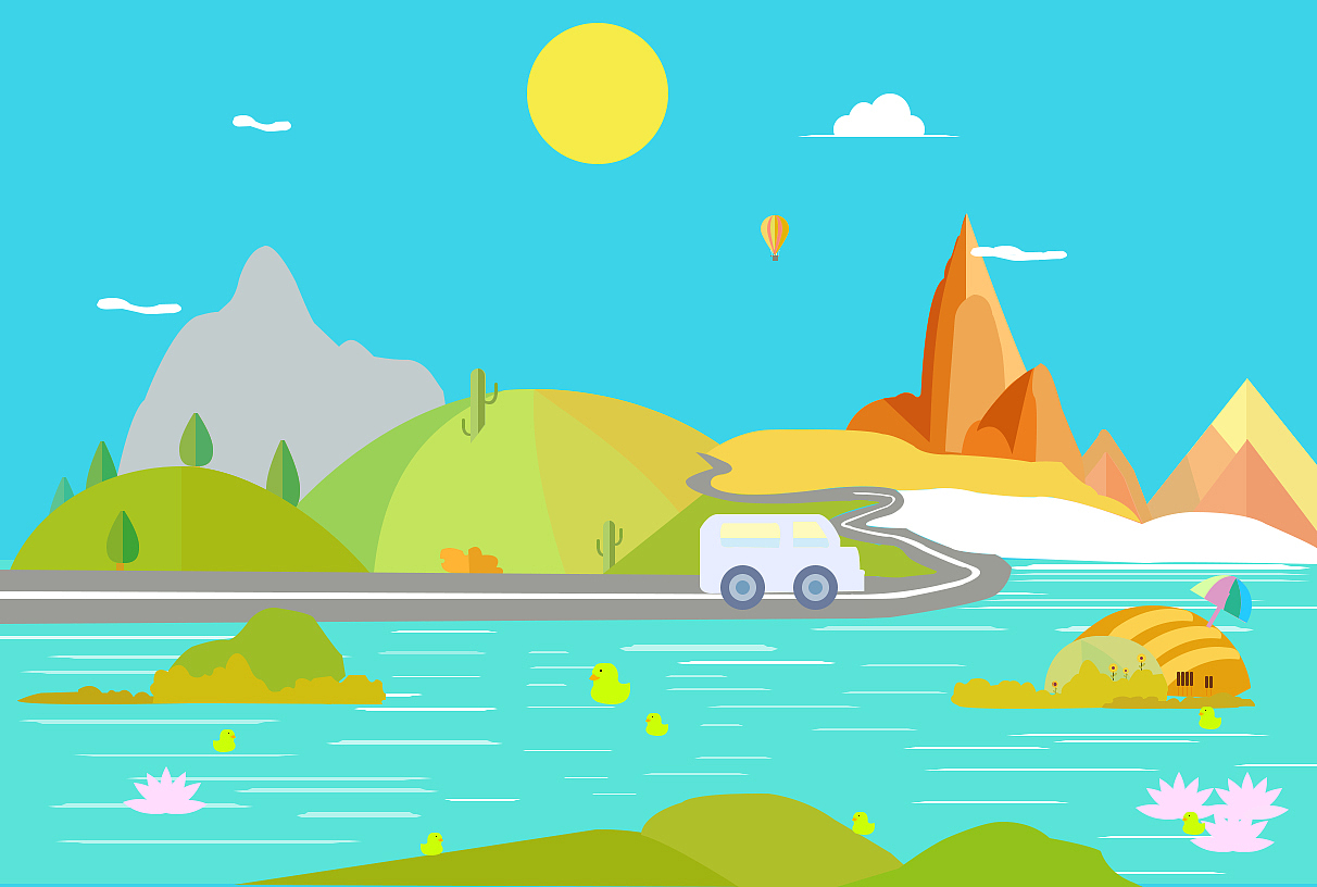 春夏秋冬四季插画（图ZMTQ4NDE2NzAw） - 创作习作 - 站酷设计师郝捣鼓原创素材 - 站酷ZCOOL