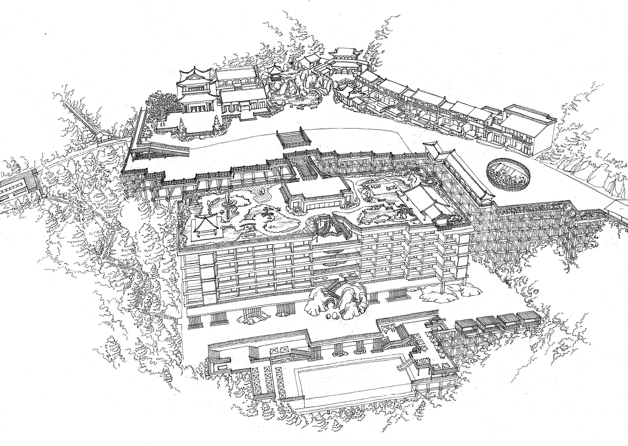 天池垭提升改造手绘效果图（图ZMTg0NDEyMjQw） - 创作习作 - 站酷设计师NobodySaul原创素材 - 站酷ZCOOL