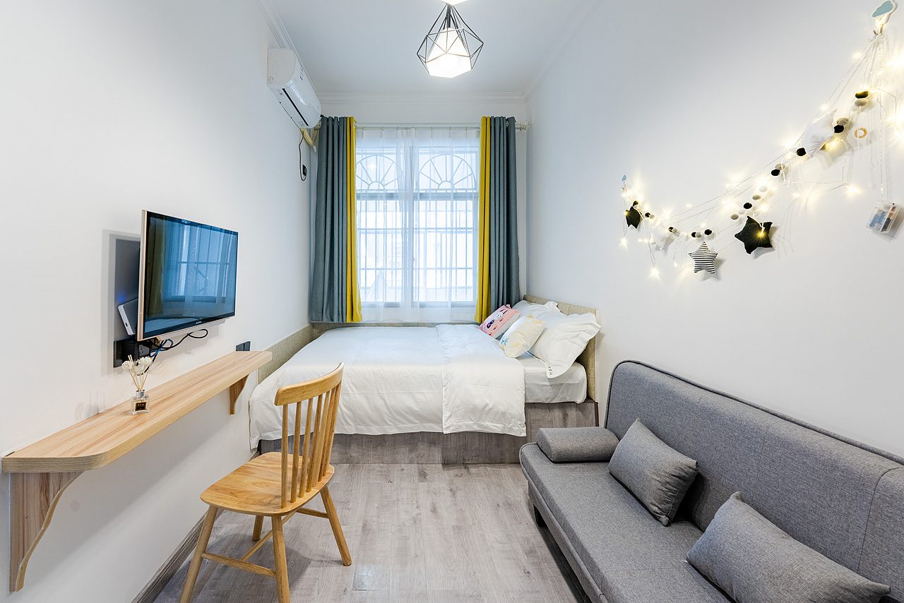 城市轻奢民宿建筑室内空间摄影