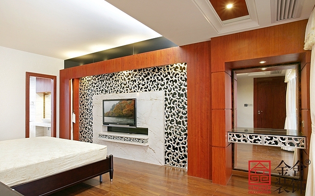 石家庄碧桂园桃园里320平米中式风格装修效果图!