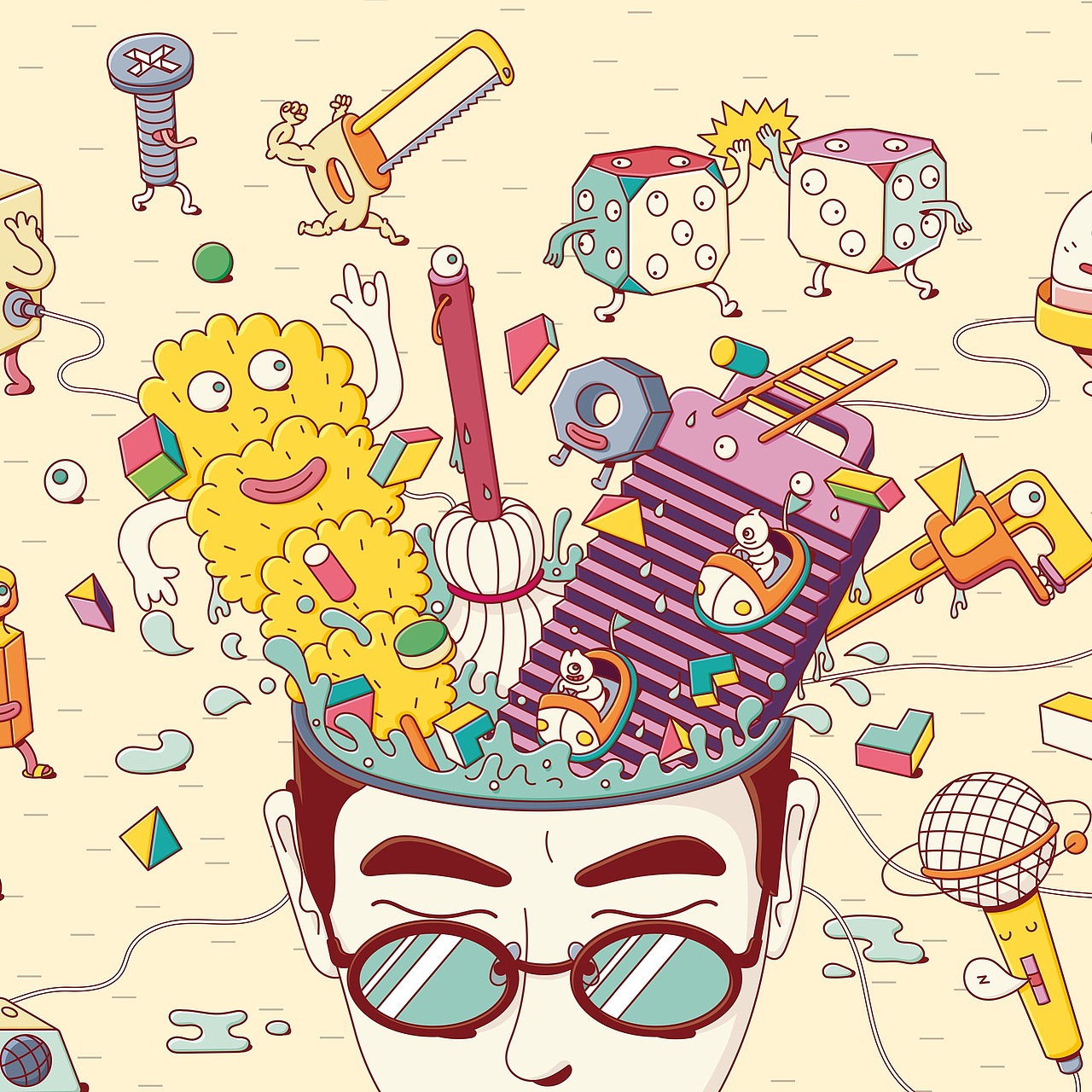 淘宝地铁艺术展预热海报（图ZMzAzNDYzMDQ=） - 商业插画 - 站酷设计师章浩翔原创素材 - 站酷ZCOOL