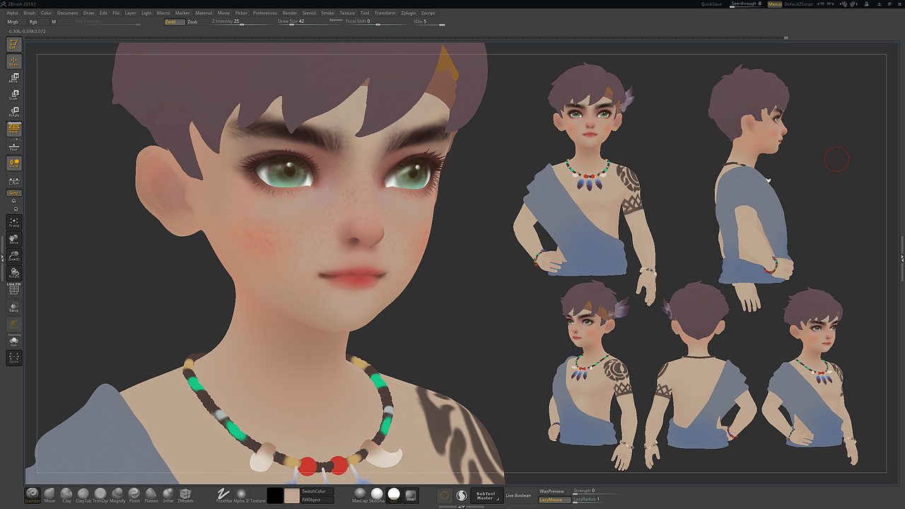 ZBrush 小练习（图ZMTI2MDg2MzY4） - 人物/生物 - 站酷设计师吉呈吉佑原创素材 - 站酷ZCOOL