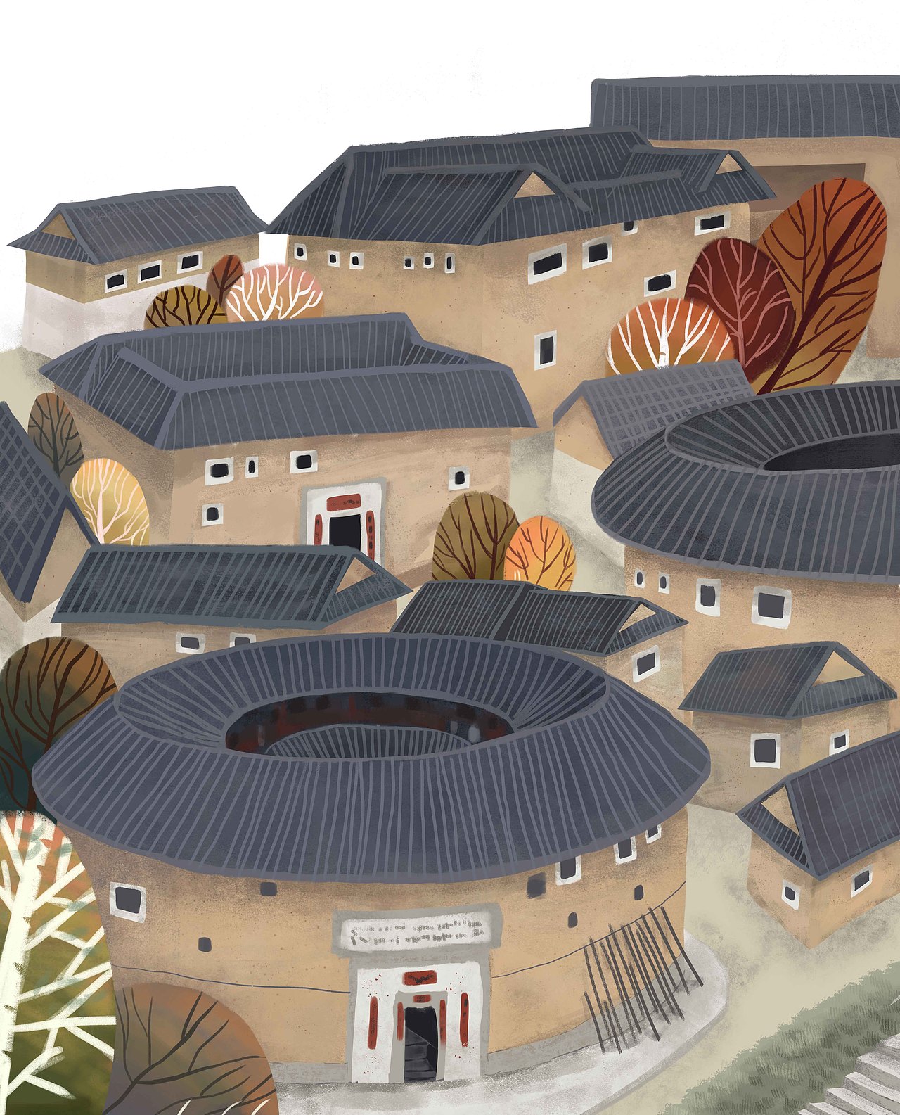 中国著名建筑插画第一弹