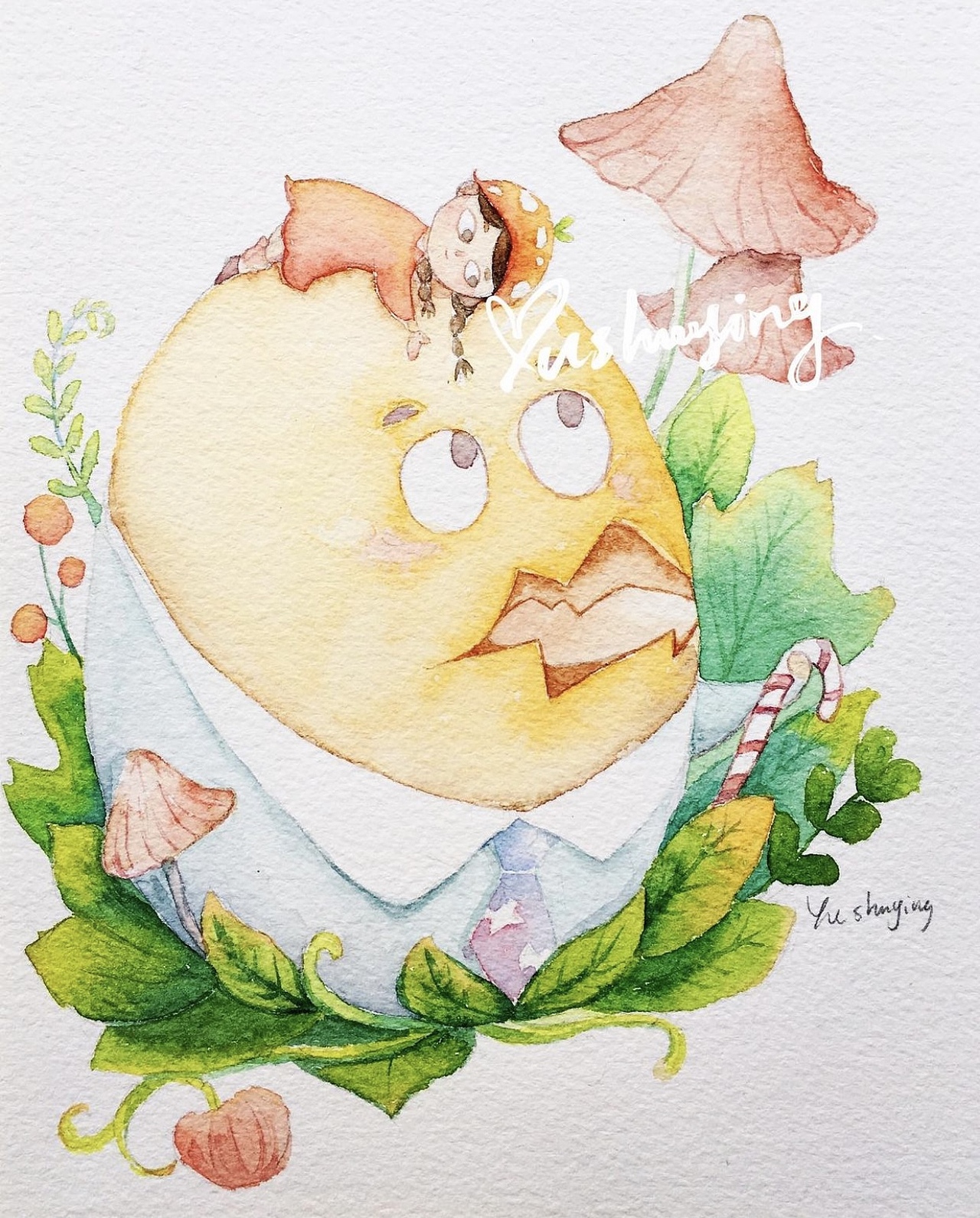 我的水彩插画创作【汉字的故事】（图ZMjk0NTg0MTIw） - 儿童插画 - 站酷设计师语树Yushuying原创素材 - 站酷ZCOOL