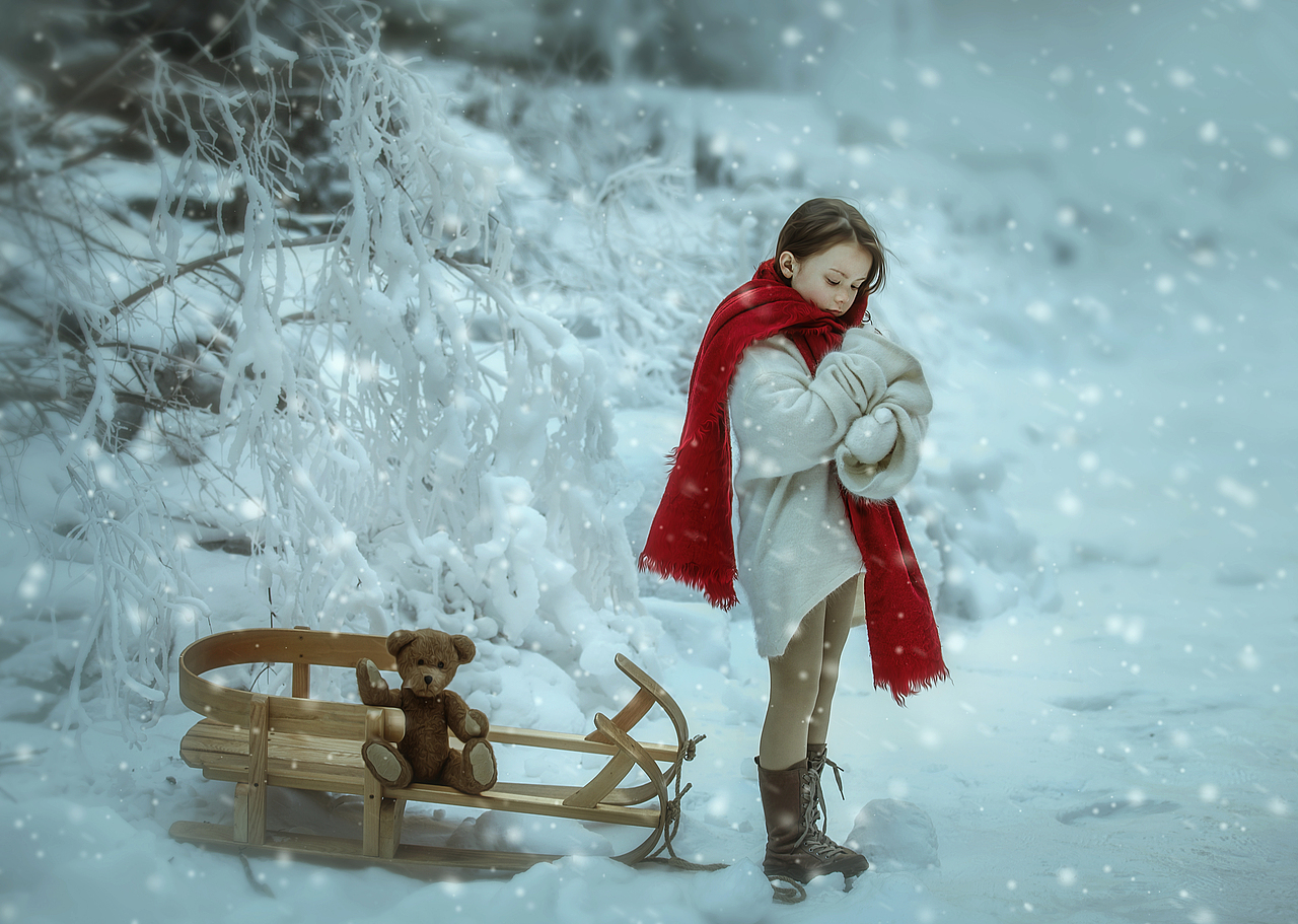 雪景（图ZMjQxMjQ5MzAw） - 人像摄影 - 站酷设计师儿童摄影师大周原创素材 - 站酷ZCOOL