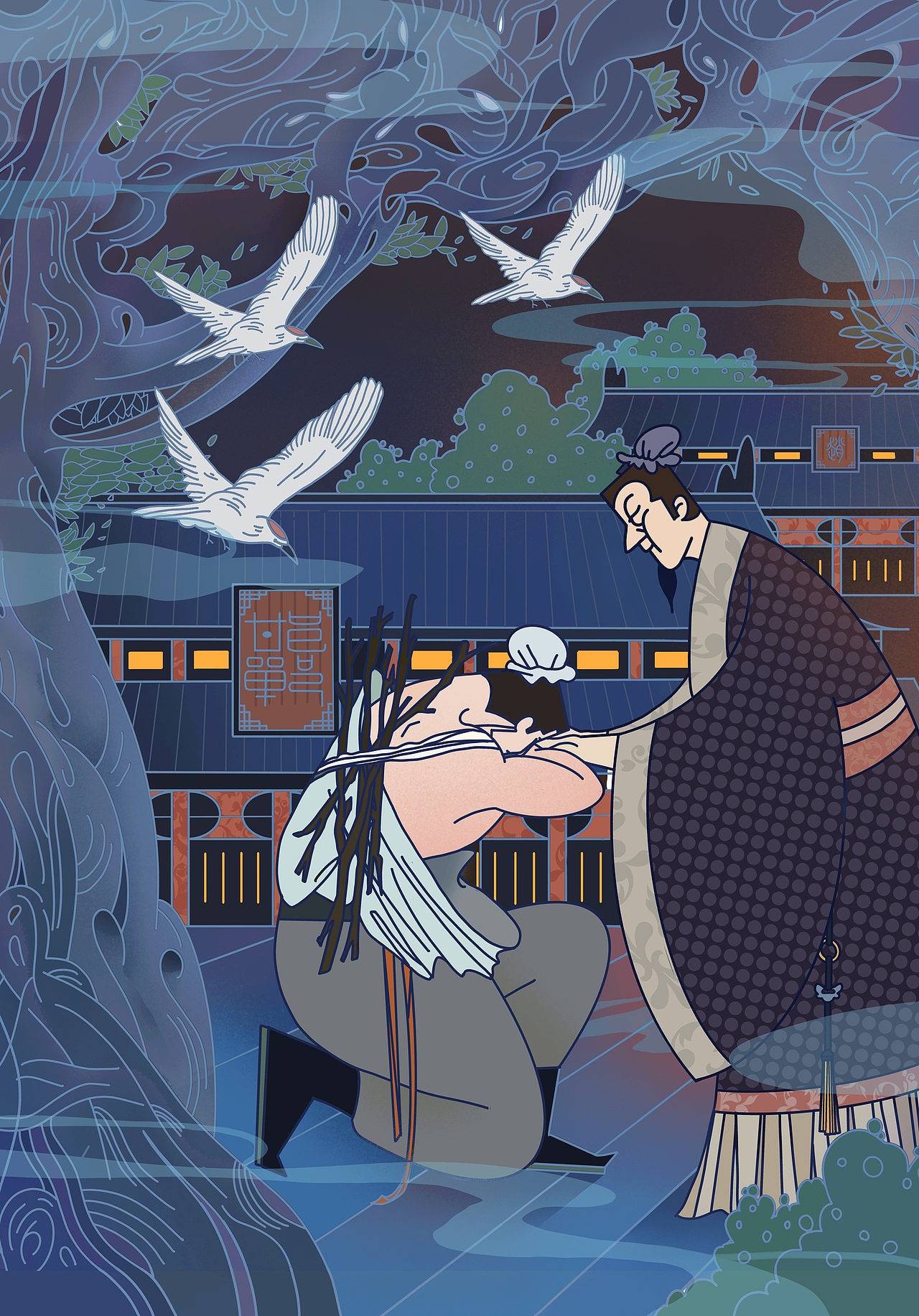 成语故事插画设计（图ZMjYxMDgyNTUy） - 新锐潮流插画 - 站酷设计师肥羊shaun原创素材 - 站酷ZCOOL