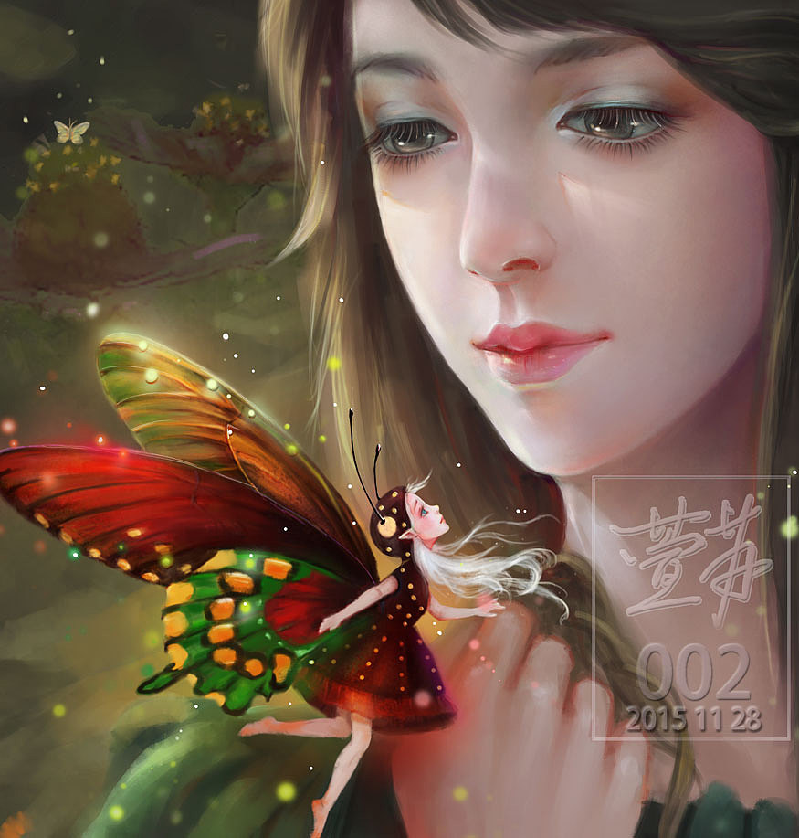 与梦同行——蝴蝶精灵|插画|创作习作|阿爱cap_原创作品-站酷zcool