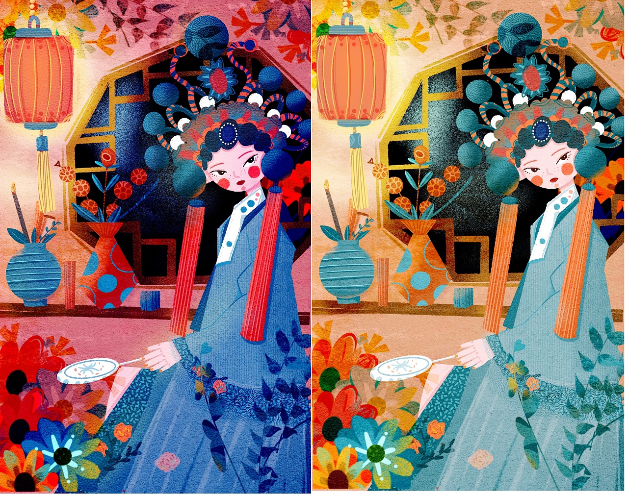 原创插画l戏曲人物练习