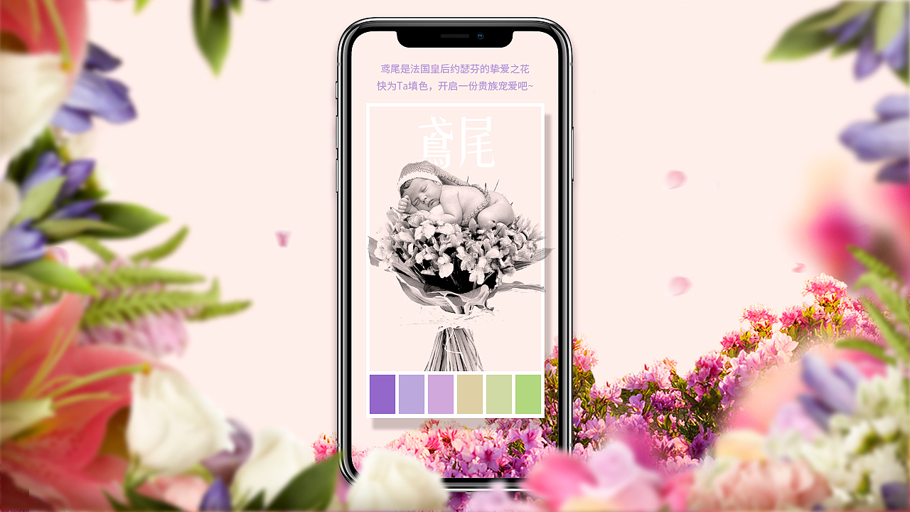 Ellebebe嗳乐蓓贝花卉系列上色H5（图ZMTk5MjQ2NjQw） - 移动端网页 - 站酷设计师丁满渣人原创素材 - 站酷ZCOOL