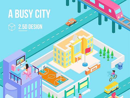 A BUSY CITY 2.5D