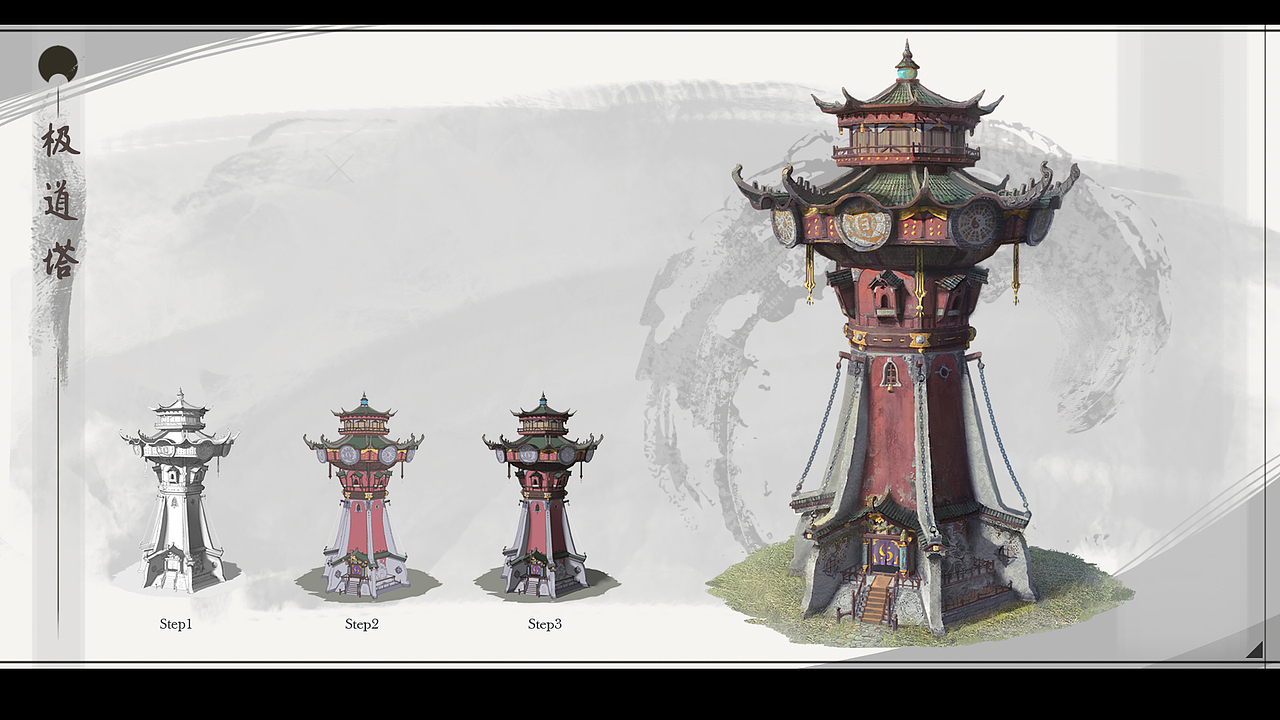 建筑单体练习（图ZOTE0Mzk3MzI=） - 游戏原画 - 站酷设计师提阿子原创素材 - 站酷ZCOOL