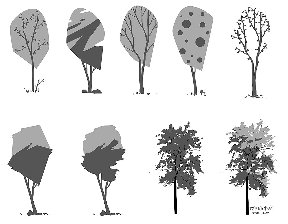 我们要表现什么首先得了解它,平面的感觉是:平面的,形状感的,点线面的