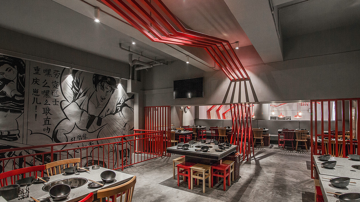 成都串串店装修风格色调|空间|家装设计|世纪东升装饰 - 原创作品