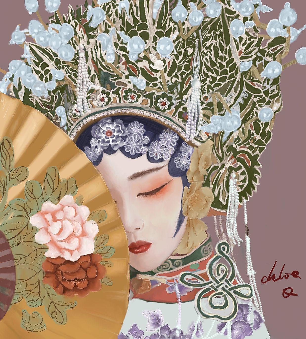 板绘人像，古风